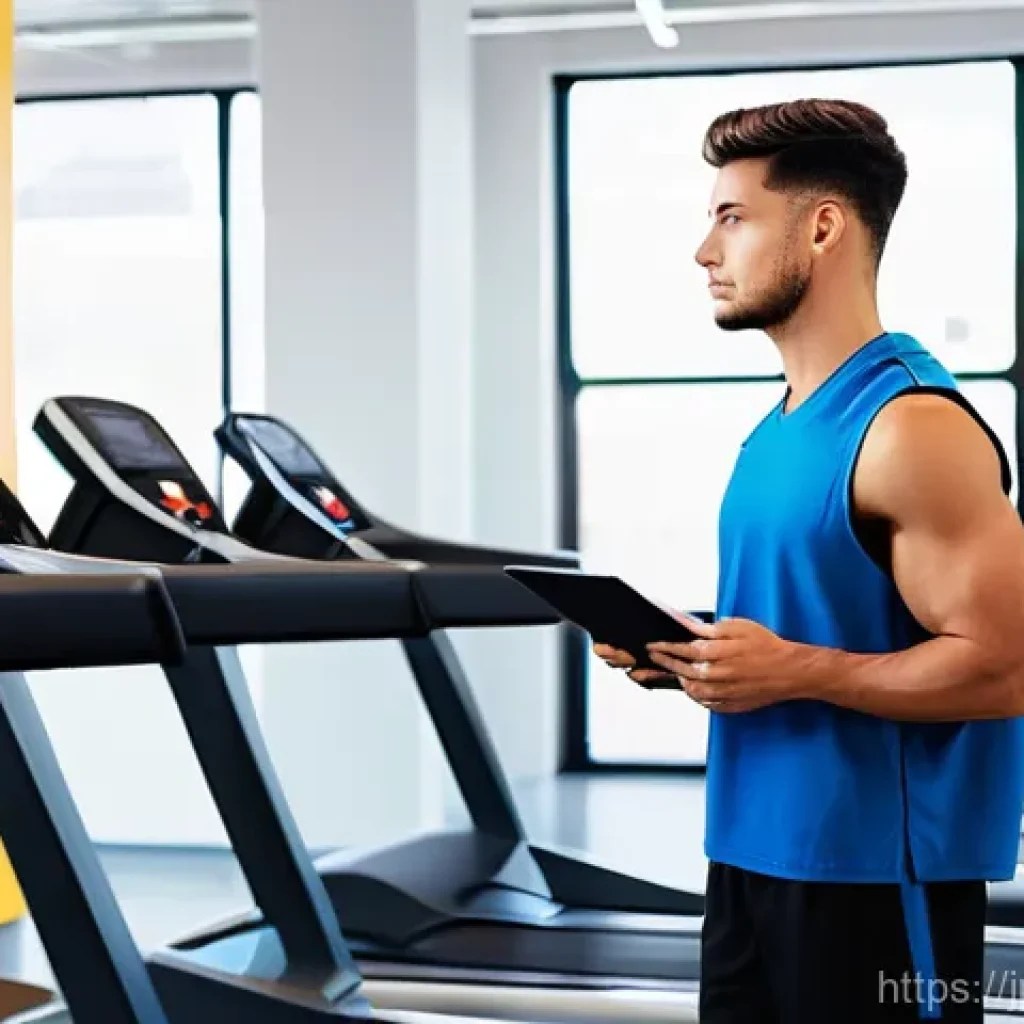 피트니스 경영사 업무 루틴 정리 - **Prompt 1: Serene Morning Preparation at a Modern Gym**
    A bright, clean, and modern fitness gym...